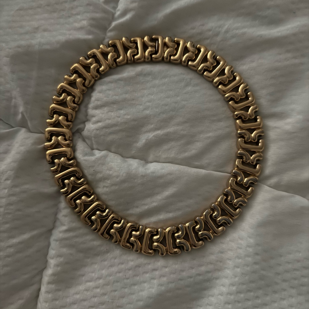 Ciner Vintage 18k Gold Plated Collar Necklace Rare + Collectible